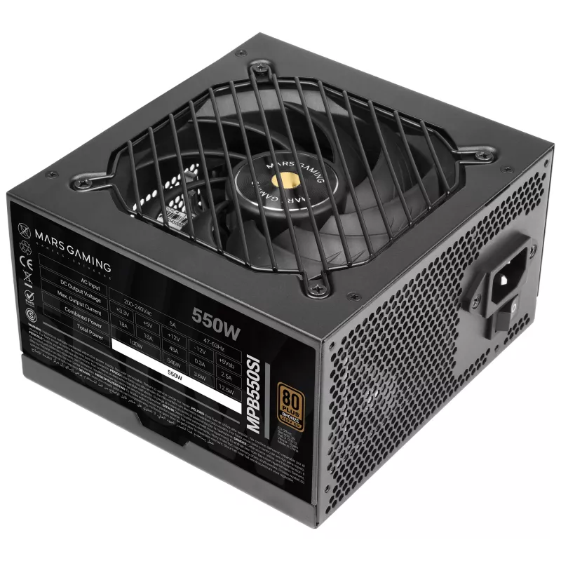 Mars Gaming MPB550SI maitinimo blokas 550 W 24 kontaktų ATX ATX Juodas