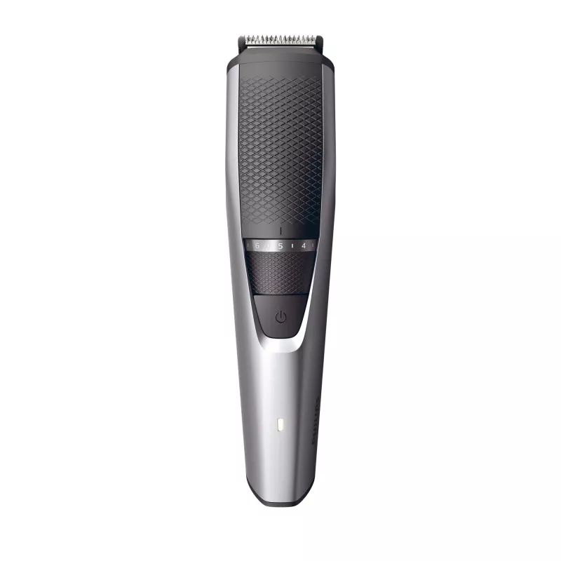 Barzdos trimeris Philips BEARDTRIMMER Series 3000 BT3239/15, 0,5 mm–10 mm, 20 ilgio nustatymų, įkraunamas per USB, juodas/sidabrinis