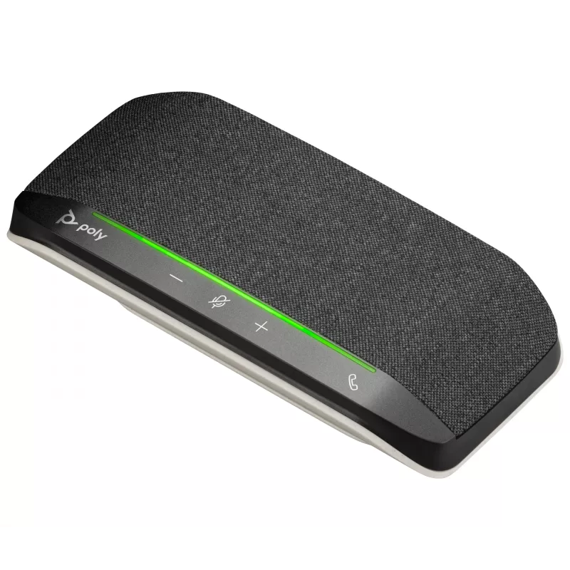 HP Poly Sync 10 USB-A USB-C garsiakalbis su mikrofonu, PC, sidabrinis, 0.715 m, IP64, Windows 10, Windows 11, MacOS