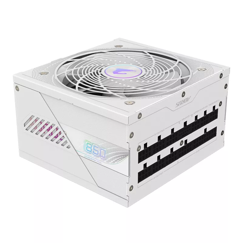 Maitinimo blokas GIGABYTE AORUS ELITE P850W 850W ATX 80 PLUS Platinum pilnai modulinis baltas 120mm ventiliatorius