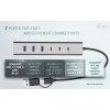 i-tec USB-C/USB-A Įkrovimo metalinis HUB 7 prievadų (3x USB-C, 4x USB-A)