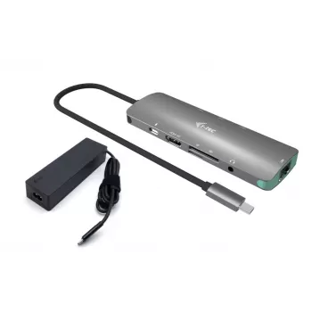 i-tec USB-C Metal Nano Docking Station 4K HDMI LAN su Power Delivery 100W ir Universal Charger 100W