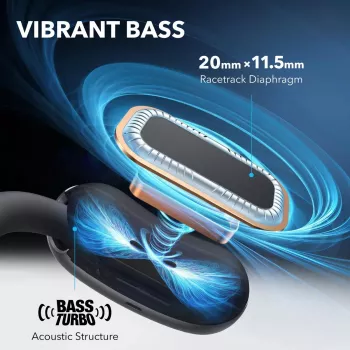 ANKER Earbuds - Soundcore Aerofit 2 - Juodi