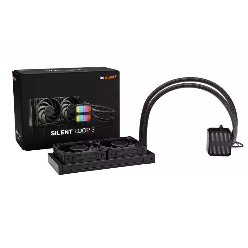 be quiet! Silent Loop 3 240 mm procesoriaus viskas viename skysčio aušintuvas 12 cm juodas 1 vnt.