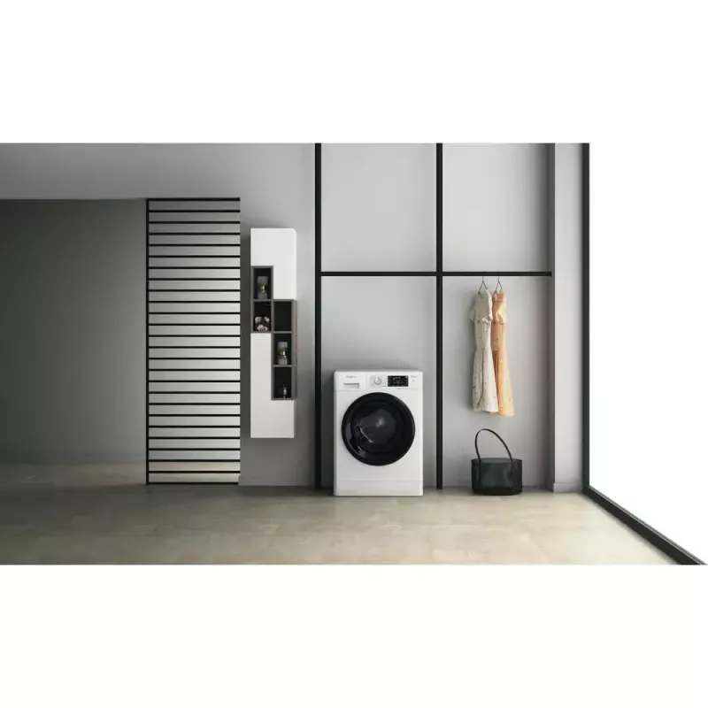 Whirlpool FFWDD1076258B skalbyklė su džiovintuvu, laisvai pastatoma, priekinio pakrovimo, balta