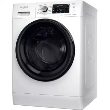 Whirlpool FFWDD1076258B skalbyklė su džiovintuvu, laisvai pastatoma, priekinio pakrovimo, balta