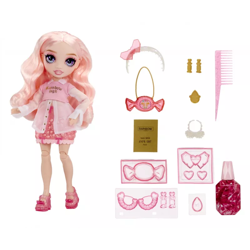 Rainbow High Creative Crystals Fashion Doll – Bella, mados lėlė, 280 mm, įvairiaspalvė