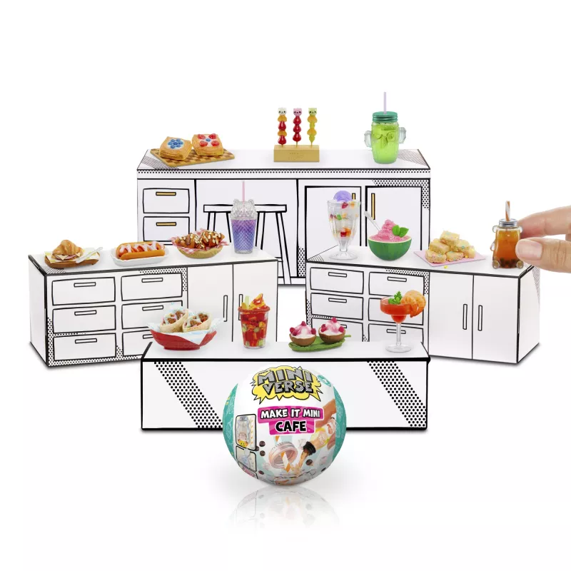 Miniverse Make It Mini Foods: Cafe PDQ 4 serija, 8 m., Įvairiaspalvis, Plastikas