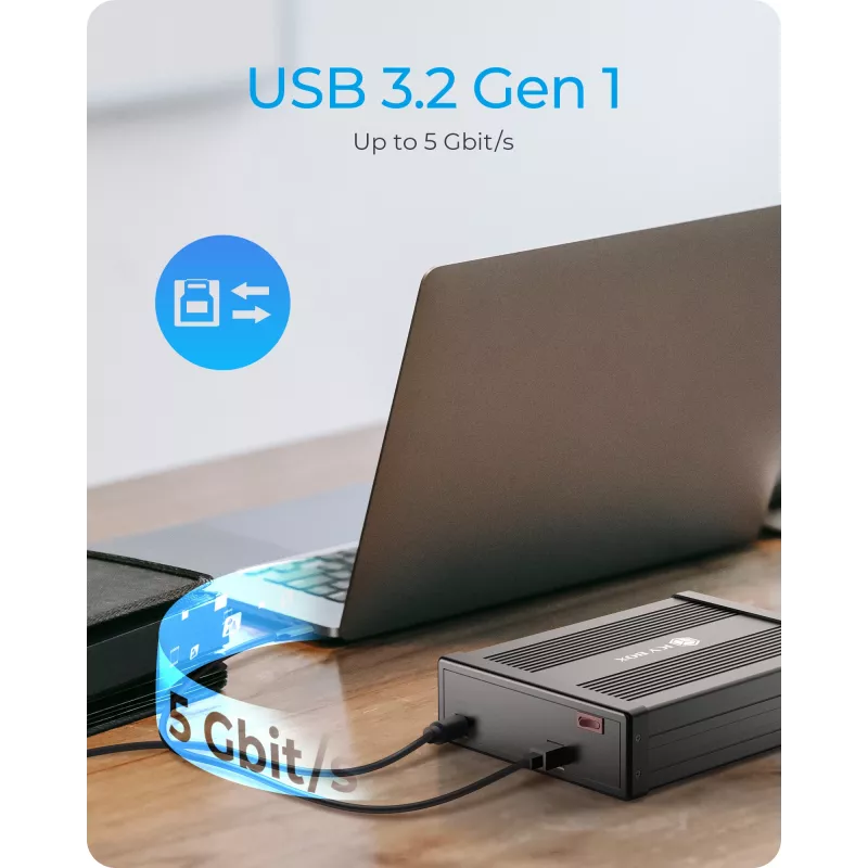 ICY BOX IB-525-U3 išorinis korpusas 13.3 cm (5.25 colio) SATA III juodas