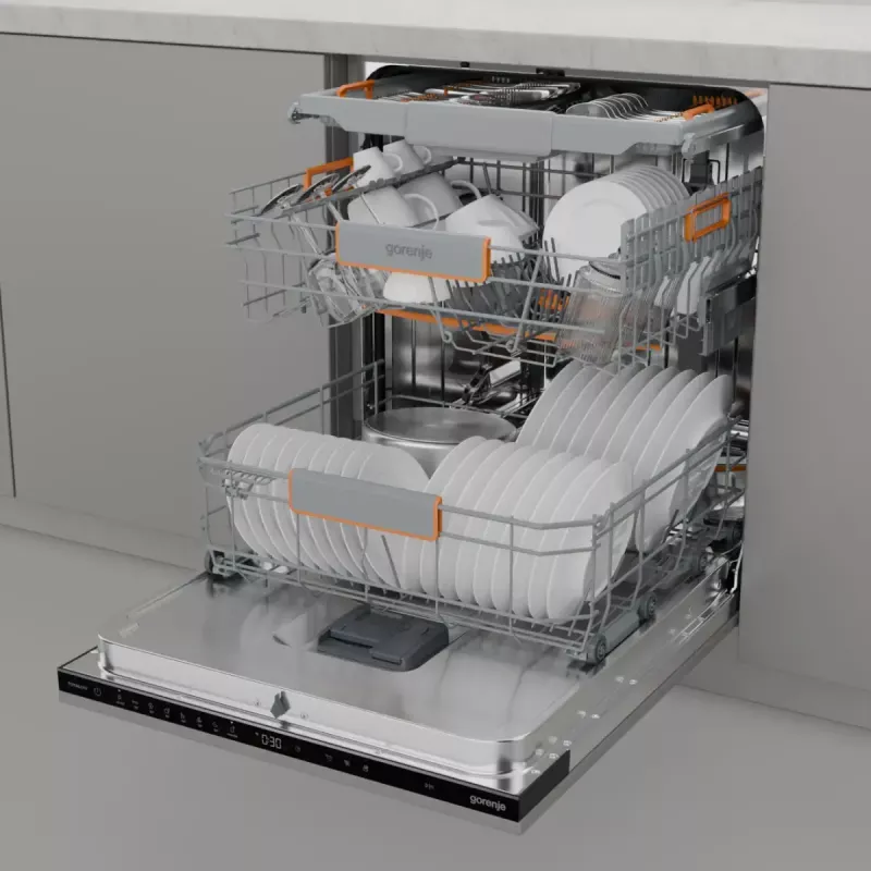 Įmontuojamas indaplovė Gorenje GV673C65 14 komplektų Nerūdijantis plienas