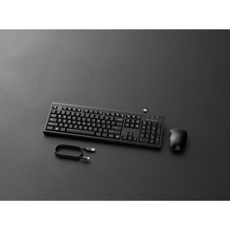 Belaidis klaviatūros ir pelės rinkinys Kensington K75560WW, pilno dydžio QWERTY