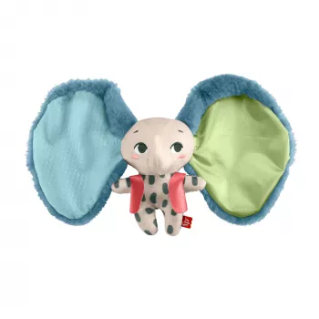 Minkštas žaislas MATTEL Fisher-Price Planet Friends Giant Ear Elephant HKD63, pliušinis drambliukas draugas