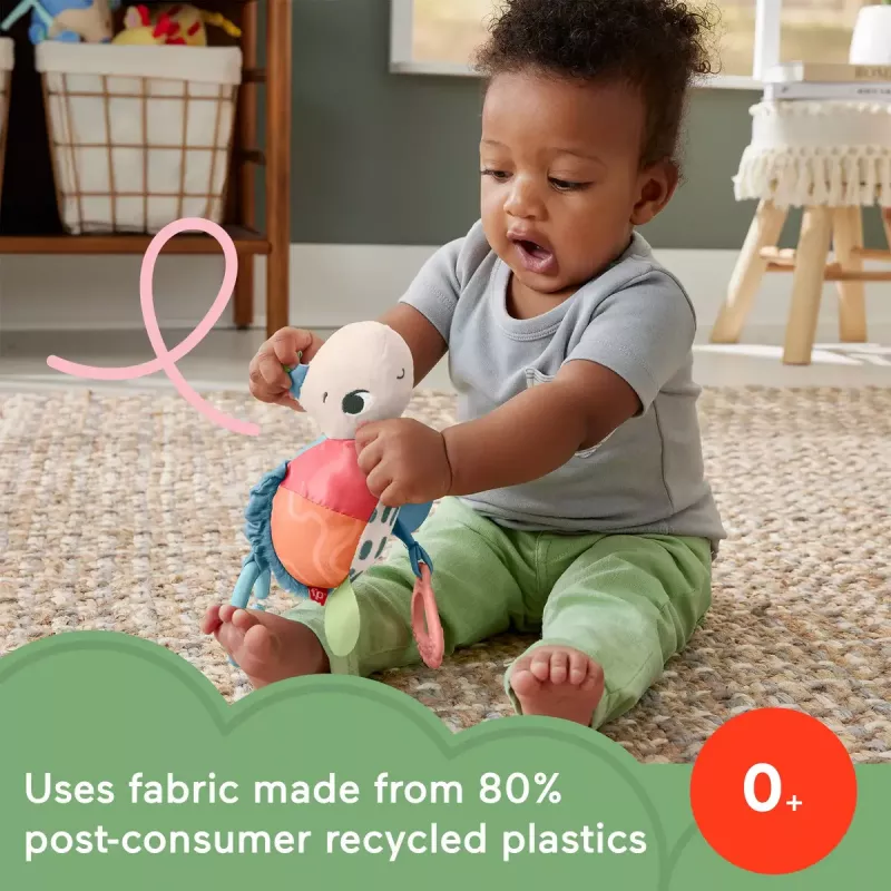 Žaislas Fisher-Price Planet Friends Sea Me Bounce Turtle vėžlys, rekomenduojamas nuo 0 iki 2 metų