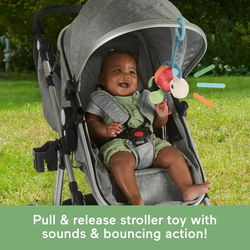 Žaislas Fisher-Price Planet Friends Sea Me Bounce Turtle vėžlys, rekomenduojamas nuo 0 iki 2 metų