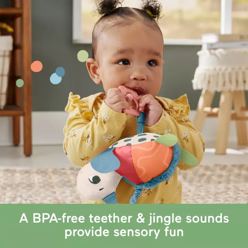 Žaislas Fisher-Price Planet Friends Sea Me Bounce Turtle vėžlys, rekomenduojamas nuo 0 iki 2 metų