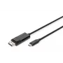 DIGITUS USB Type-C į DisplayPort dvikryptis kabelis 2 m, juodas, 8K 30Hz