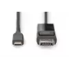 DIGITUS USB Type-C į DisplayPort dvikryptis kabelis 2 m, juodas, 8K 30Hz