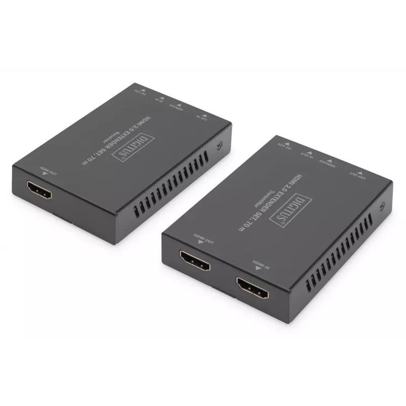 DIGITUS HDMI 2.0 prailgintuvų rinkinys 70 m 4K/60Hz 18 Gbps HDCP 2.2 HDR PoC