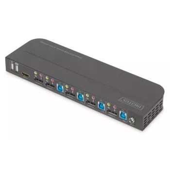 DIGITUS KVM jungiklis 4x1 DP DP/HDMI išvestis USB 4Kx2K 60Hz