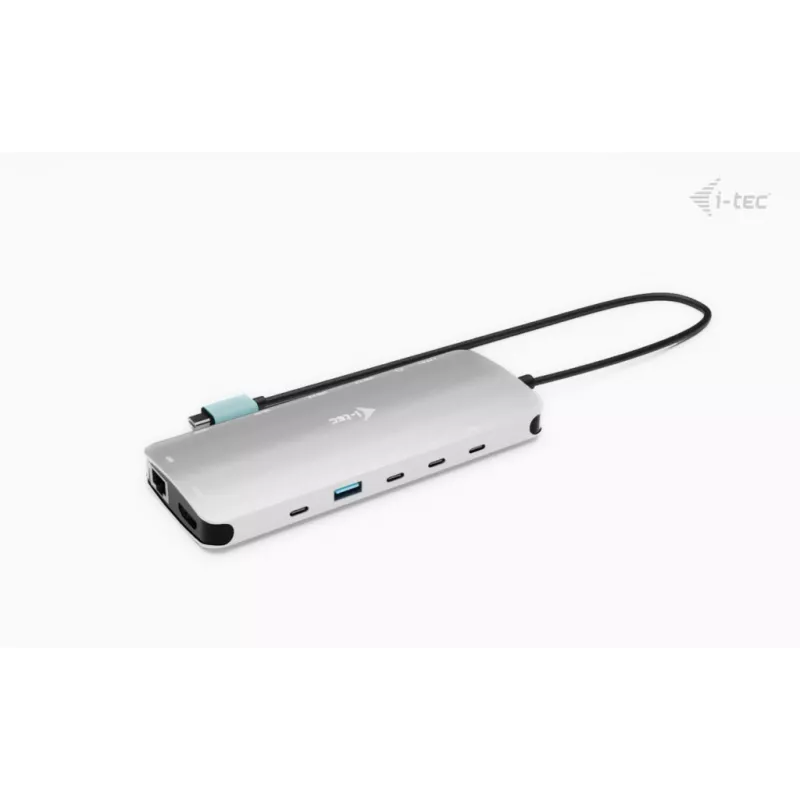 i-tec Metal USB-C Nano 3x Display Dock, 2x HDMI 1x USB-C vaizdo išvestis su Power Delivery 140 W + Universalus 140 W įkroviklis