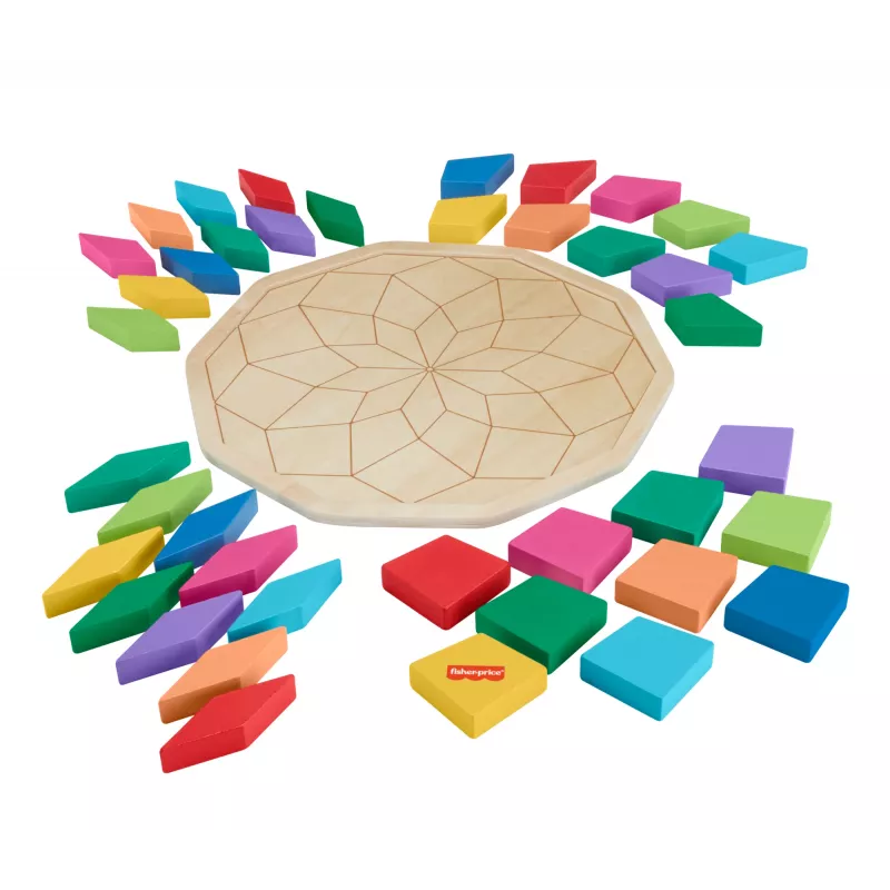 Medinis mandalinis galvosūkis Fisher-Price HXT94, 40 detalių