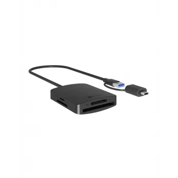 ICY BOX IB-CR302-CU3 kortelių skaitytuvas USB 3.2 Gen 1 (3.1 Gen 1) Type-A Juodas
