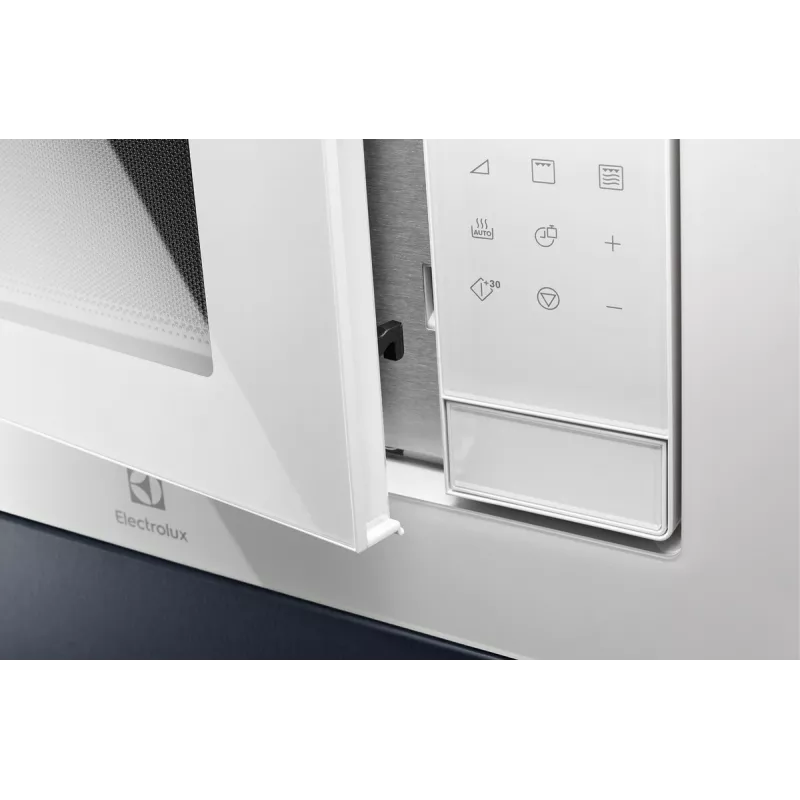 Mikrobangų krosnelė Electrolux LMS2203EMX — 700 W, 20 L, nerūdijantis plienas/juoda, įmontuojama (56×35×38 cm)