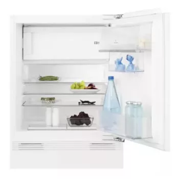 Įmontuojamas kombinuotas šaldytuvas Electrolux LFB3AE82R — 93 L talpa, 16 L viršutinis šaldiklis, liečiamas valdymas, reversinės durelės, baltas