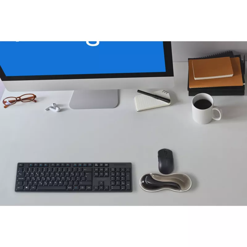 Kensington Slim Duo Gel riešo atrama pelei/sekimo kamuoliui - Pilka