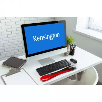 Kensington Slim Duo Gel riešų atrama klaviatūrai - Raudona, Gelis, TPU, 490 mm x 95 mm