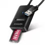 AXAGON ADM2-AM korpusas M.2 NVMe/SATA SSD USB-A 10Gbps, juodas