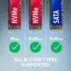 AXAGON ADM2-AM korpusas M.2 NVMe/SATA SSD USB-A 10Gbps, juodas