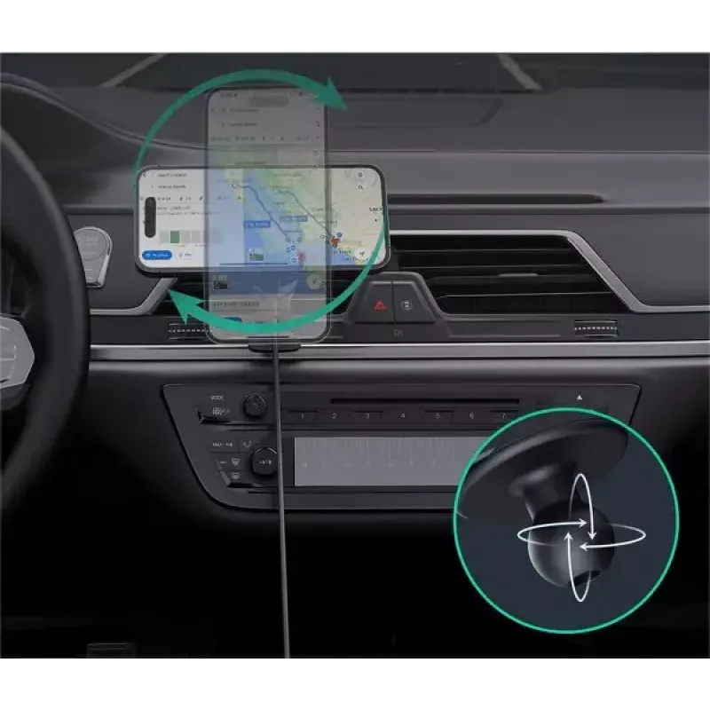 Aukey belaidis įkroviklis automobiliui HD-MC13A, MagSafe suderinamas, 15 W, oro srovės laikiklis