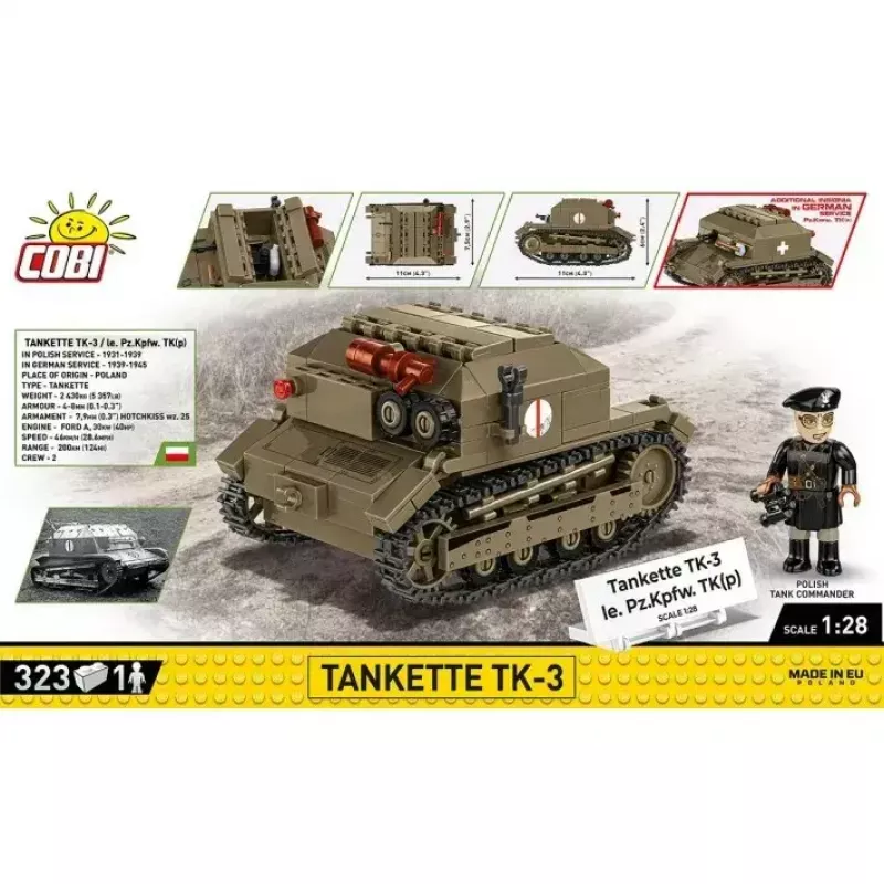 Cobi Blokai Tanketė TK-3 konstravimo rinkinys – 323 detalės