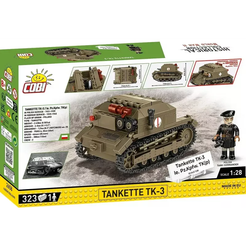 Cobi Blokai Tanketė TK-3 konstravimo rinkinys – 323 detalės