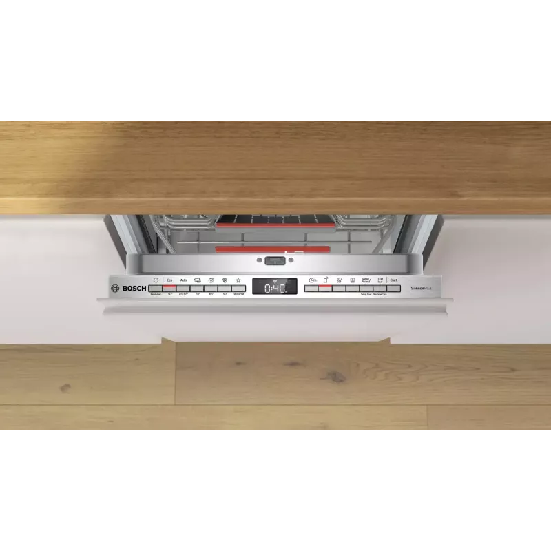 Įmontuojama indaplovė Bosch Serie 4 SPV4HMX49E — siaura 45 cm, 10 komplektų, 44 dB, 6 programų