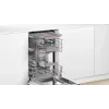 Įmontuojama indaplovė Bosch Serie 4 SPV4HMX49E — siaura 45 cm, 10 komplektų, 44 dB, 6 programų