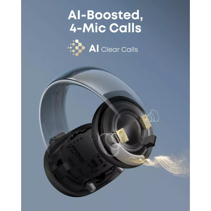 ANKER Soundcore AeroClip belaidės ausinės – juodos