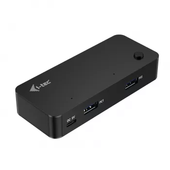 i-tec Universal KVM HUB 2x USB-C 2x USB-A 3.0 5000 Mbit/s Juodas
