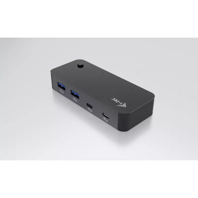 i-tec Universal KVM HUB 2x USB-C 2x USB-A 3.0 5000 Mbit/s Juodas