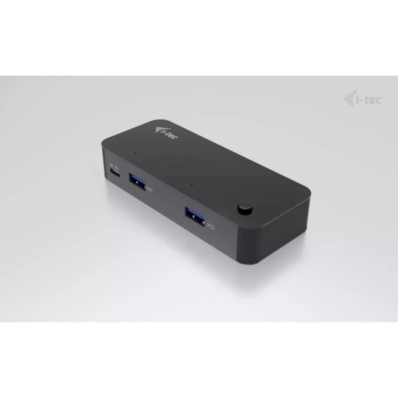 i-tec Universal KVM HUB 2x USB-C 2x USB-A 3.0 5000 Mbit/s Juodas