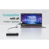 i-tec Universal KVM HUB 2x USB-C 2x USB-A 3.0 5000 Mbit/s Juodas