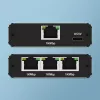 Eterneto skirstytuvas QOLTEC 52294 1x3 RJ45 su USB-C maitinimo įvadu