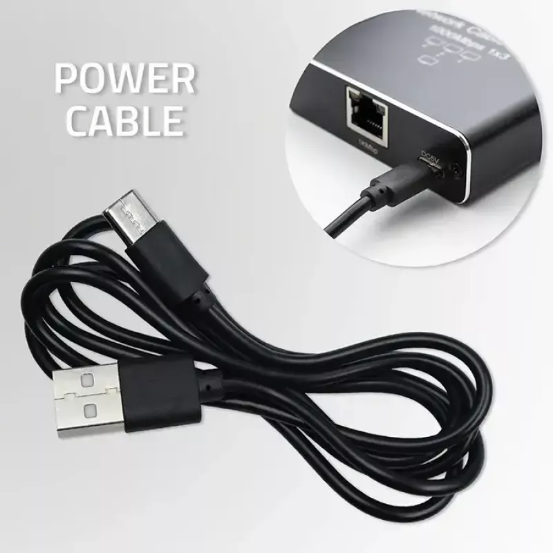 Eterneto skirstytuvas QOLTEC 52294 1x3 RJ45 su USB-C maitinimo įvadu