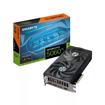GIGABYTE GeForce RTX 5060 Ti EAGLE OC 16G vaizdo plokštė – 16 GB GDDR7, 128 bit, PCI-E 5.0, 2617 MHz dažnis, 3x DisplayPort, 1x HDMI, GV-N506TEAGLE OC-16GD