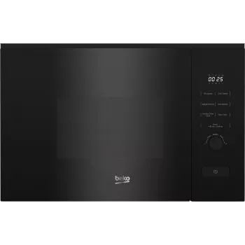 Įmontuojama mikrobangų krosnelė BEKO BMGB20212B su griliu, 800 W, 20 L, sukamuoju valdikliu ir mygtukais, 24,5 cm padėkliuku, juoda