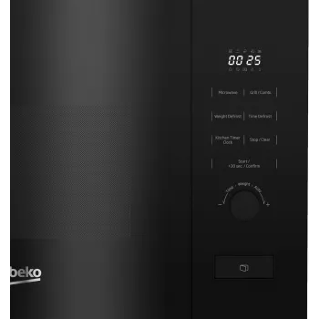 Įmontuojama mikrobangų krosnelė BEKO BMGB20212B su griliu, 800 W, 20 L, sukamuoju valdikliu ir mygtukais, 24,5 cm padėkliuku, juoda