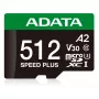 ADATA Speed Plus 512 GB MicroSDXC atminties kortelė, Class 10, UHS-I U3, V30