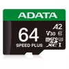 MicroSDXC atminties kortelė ADATA Speed Plus 64GB UHS Class 3 UD64GUI3V30A2SP-RA1