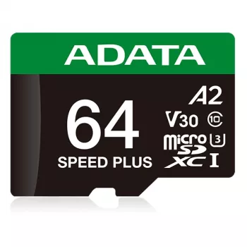 MicroSDXC atminties kortelė ADATA Speed Plus 64GB UHS Class 3 UD64GUI3V30A2SP-RA1